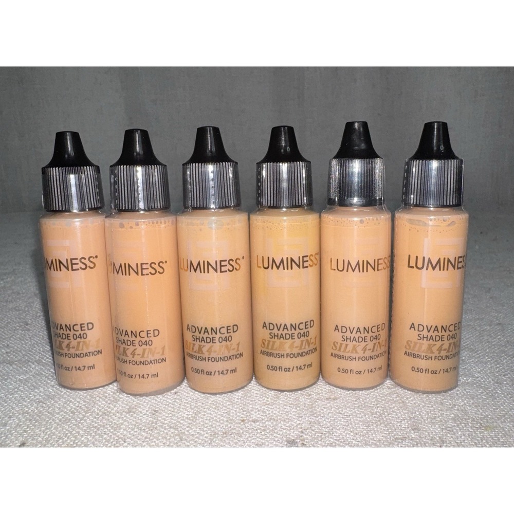 Luminess Silk 4-in-1 Advanced Airbrush Foundation 0.5oz Lot of 6 - Shade 040 NEW
